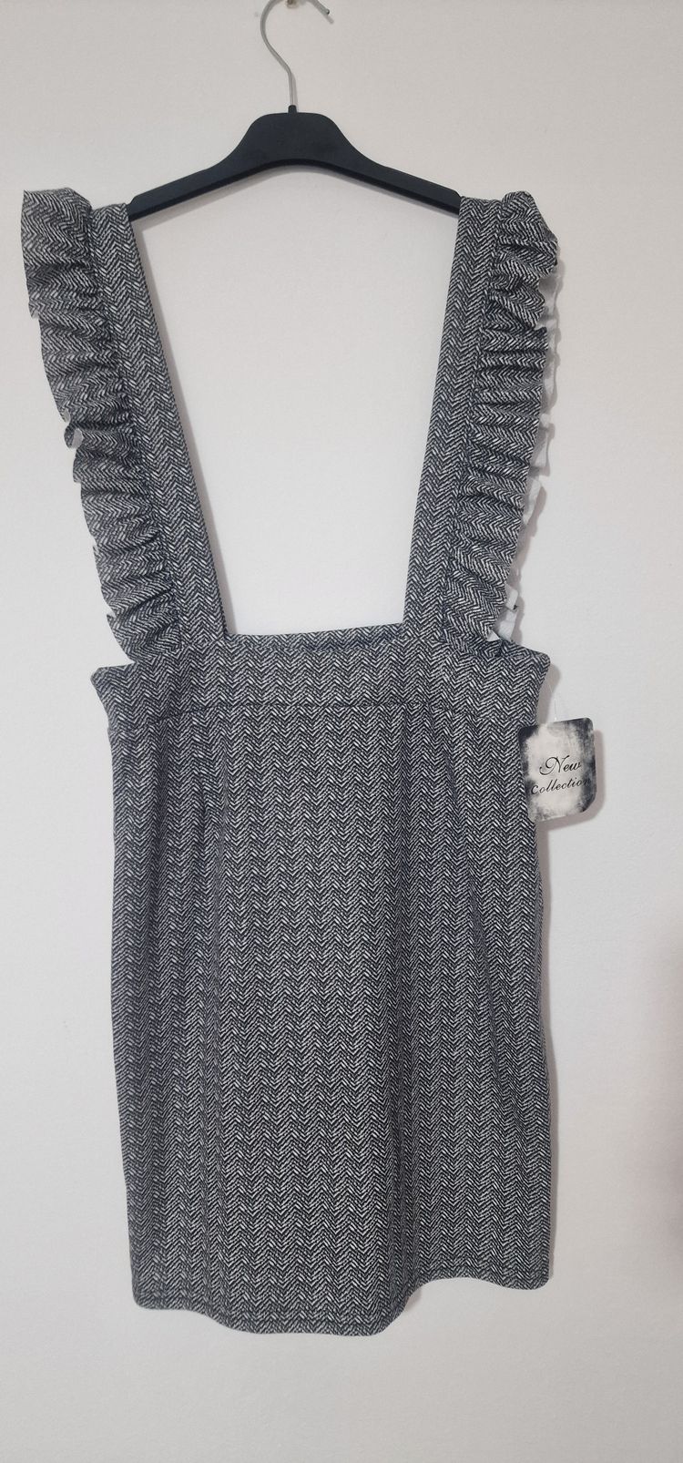 Other Grey Patterned Dress With Ruffled Straps product image