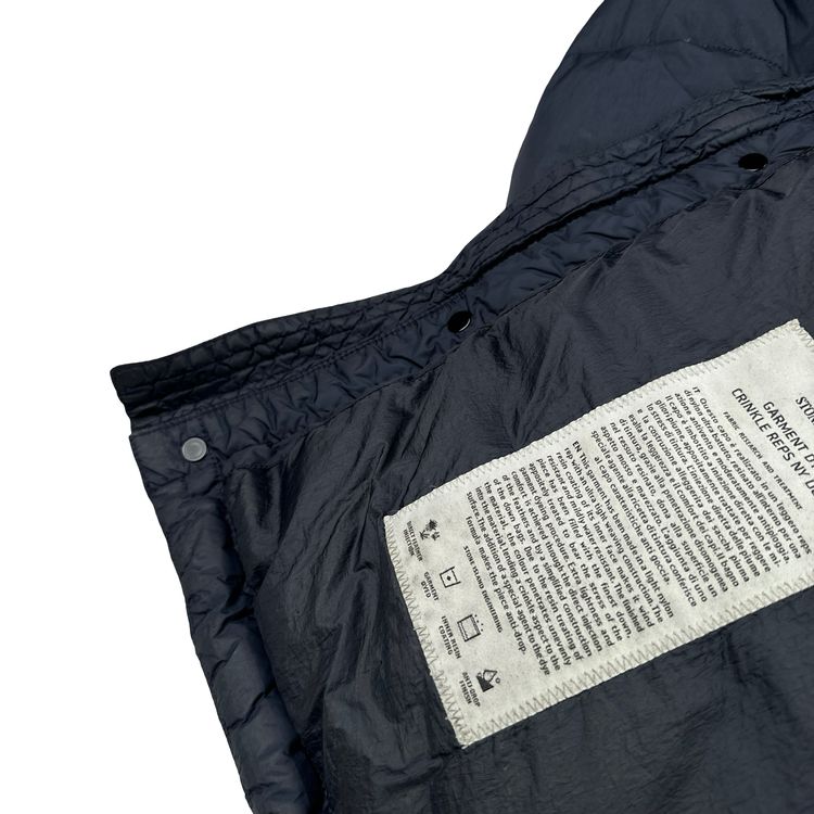 Stone Island 2013 Navy Long Crinkle Down Puffer Jacket - Large image 12