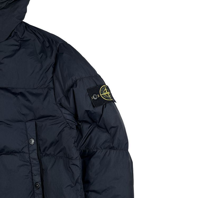 Stone Island 2013 Navy Long Crinkle Down Puffer Jacket - Large image 9