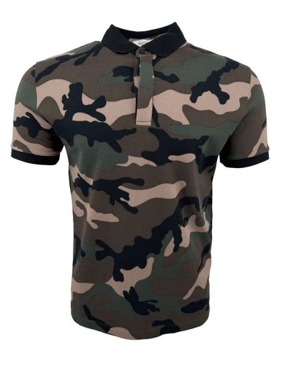 Valentino Camo Pattern Polo - Khaki (308287122)