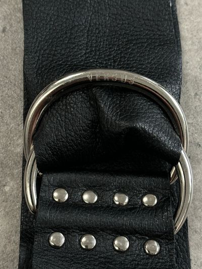Versace Versus 1990s Leather Chunky Belt 9