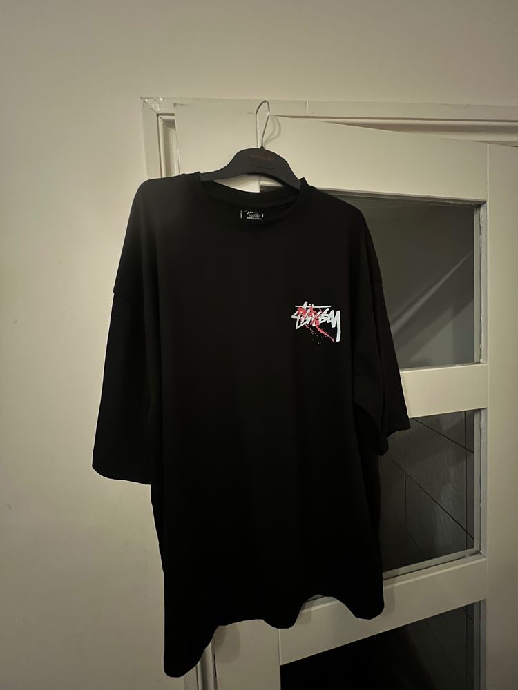 Stussy Black Graphic T-Shirt imagen 2