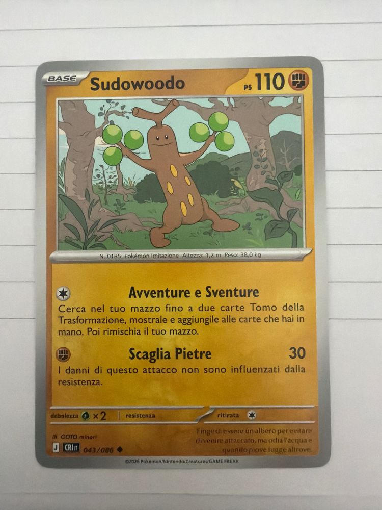 Sudowoodo Card image 1