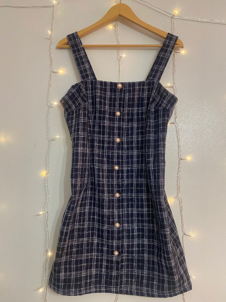 Other Blue Plaid Sleeveless Dress product image