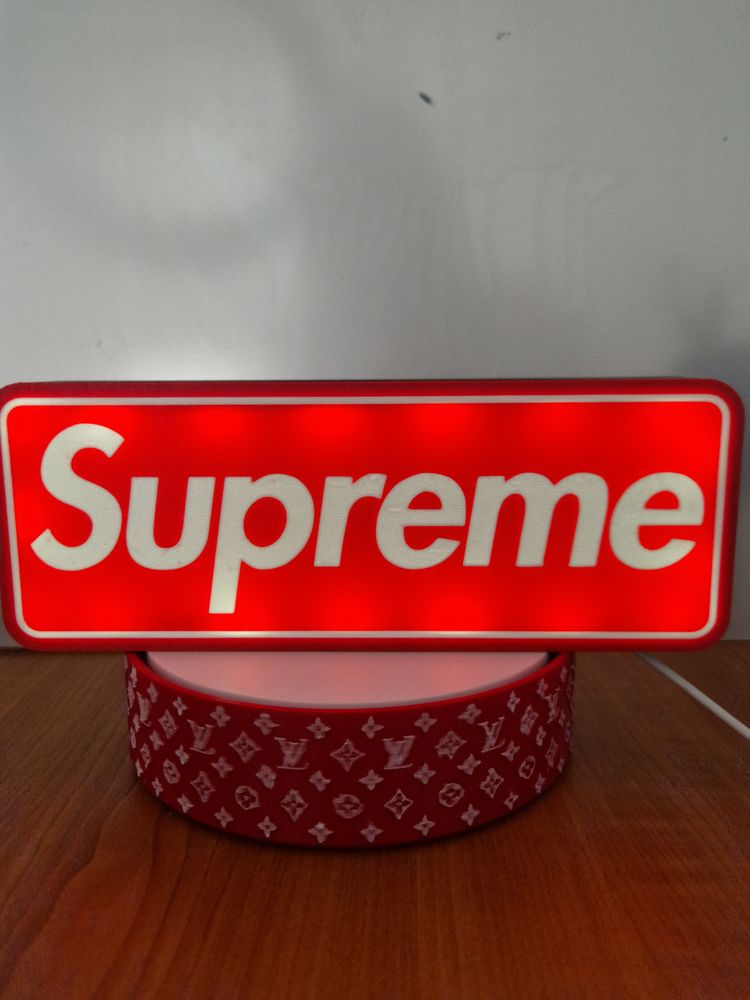 3d printed Supreme Light Sign 