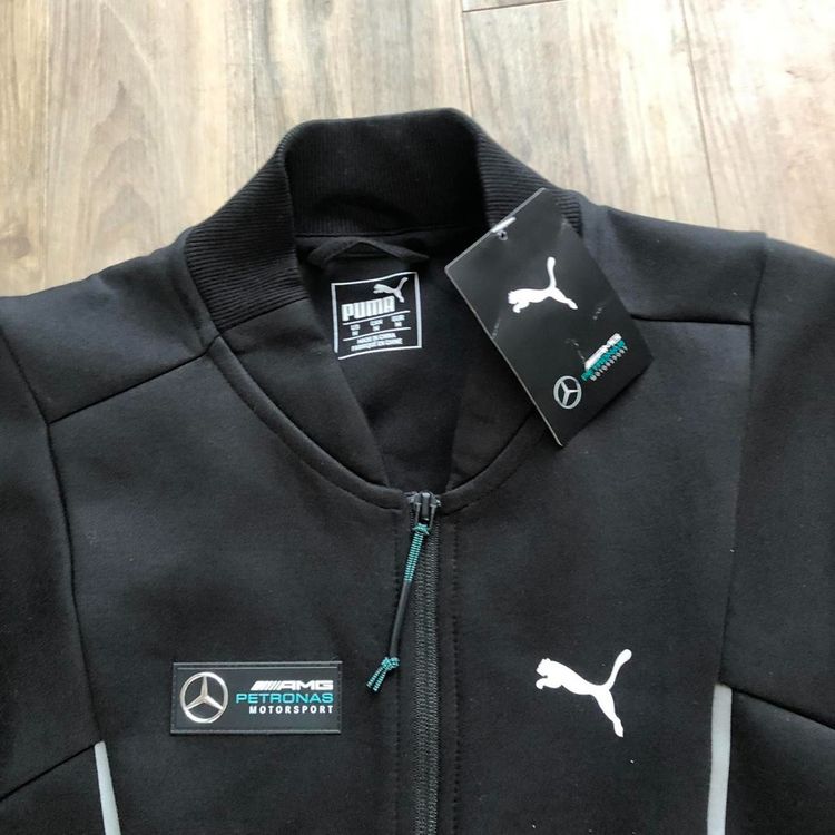 *BNWT* Puma x Mercedes AMG Petronas Sports Bomber Track Jacket, M, Black Grey Teal image 2