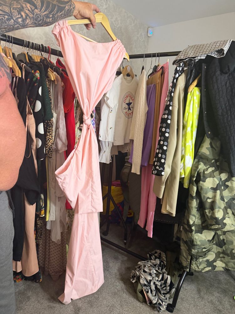 Pink Ruched Dress