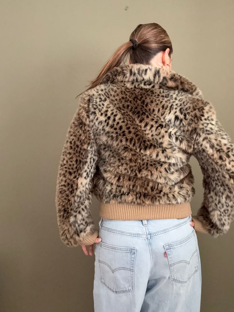 Faux Fur Leopard Jacket (UK10) 3