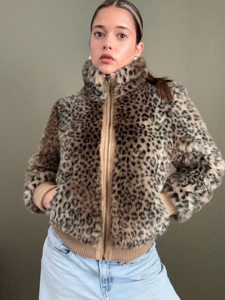 Faux Fur Leopard Jacket (UK10) 6