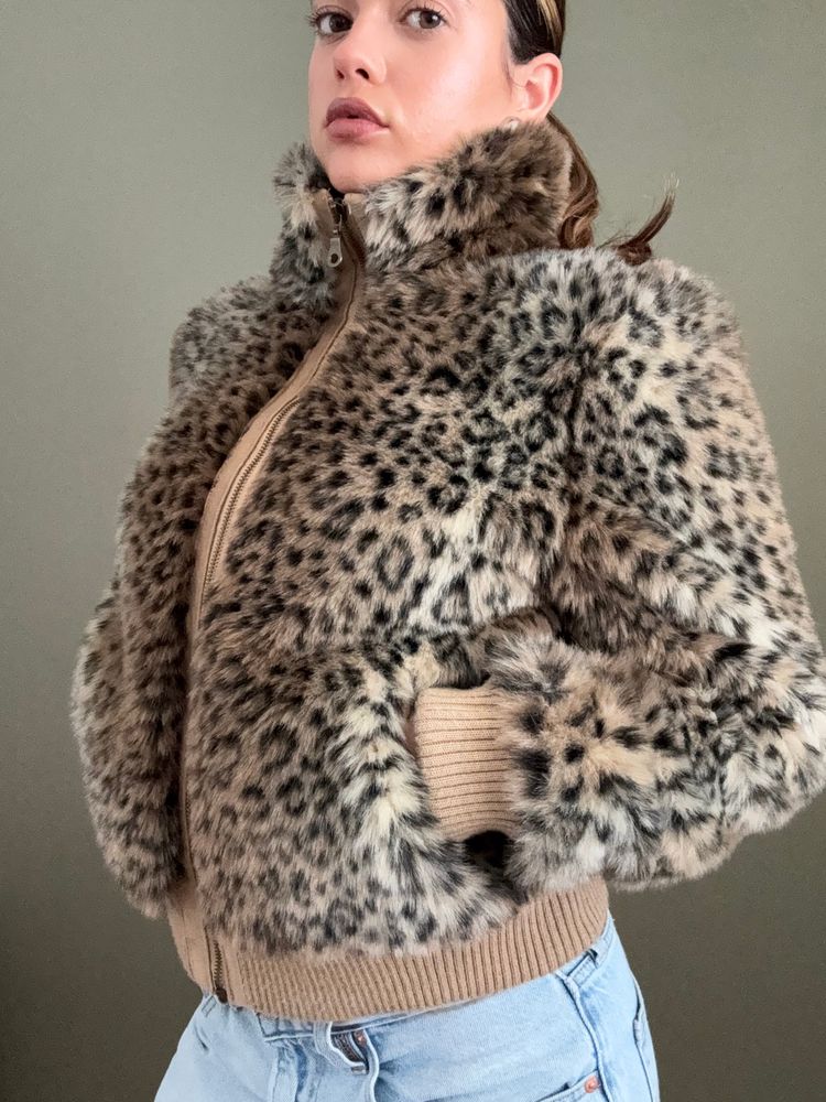 Faux Fur Leopard Jacket (UK10) 11