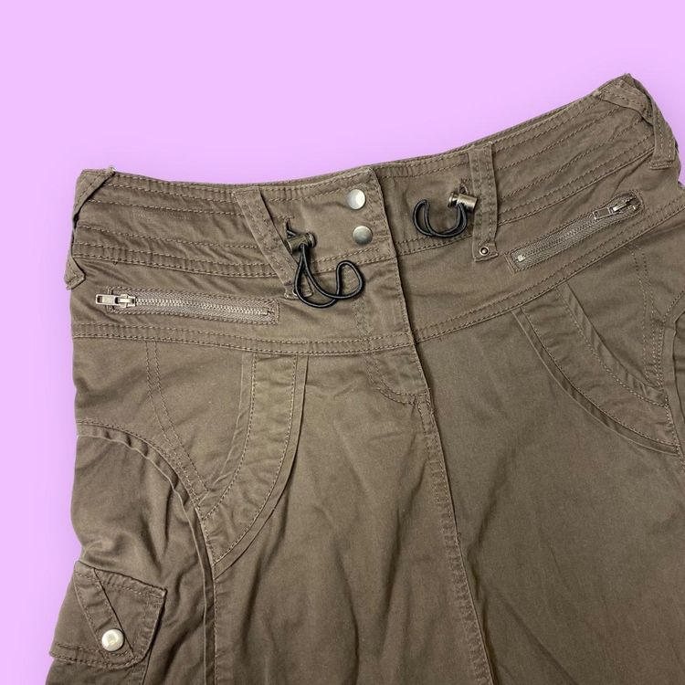 90s 00s dark brown cargo mini skirt  4
