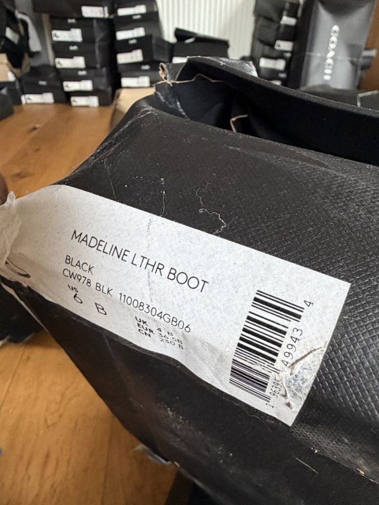 Coach Madeline Leather Black Flat Boots Riding Style UK 4 EUR 36.5 US 6 £350 image 9