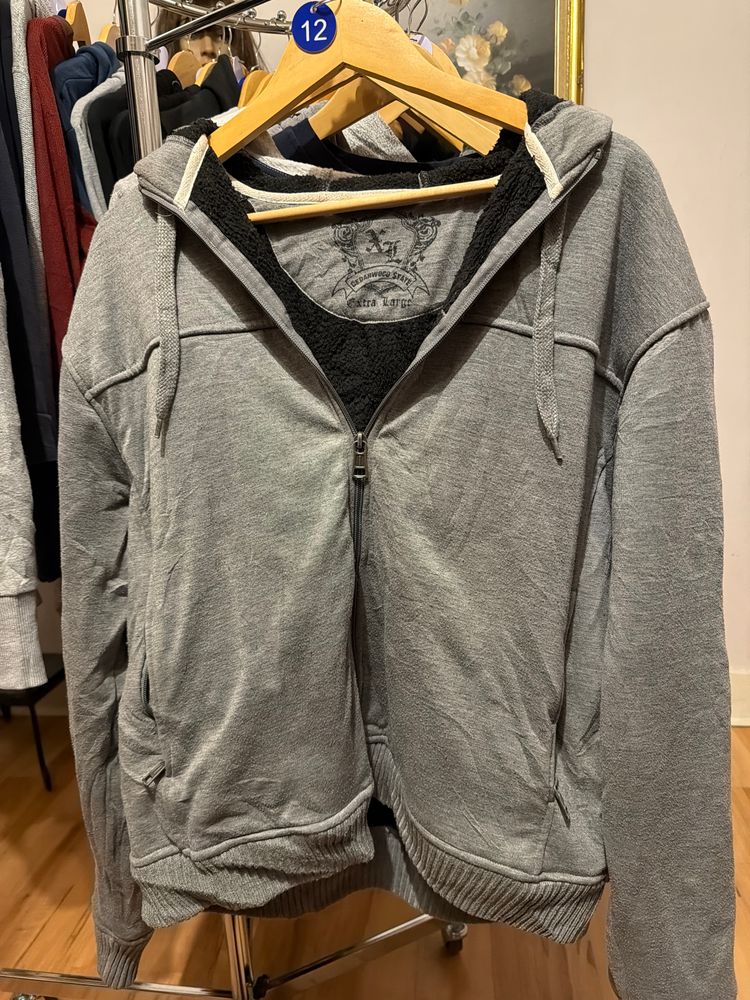 Grey Zip-Up Hoodie