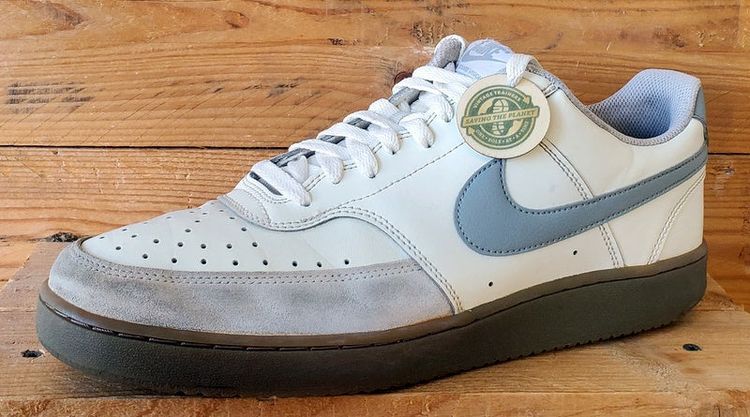 Nike Court Vision Leather Trainers UK10/US11/EU45 HV2530-100 Sail/Light Orewood image 7