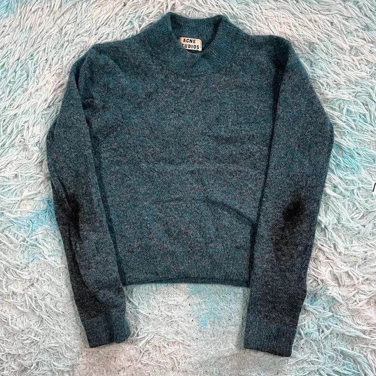Turquoise Acne Studios Knitted Jumper - Smal