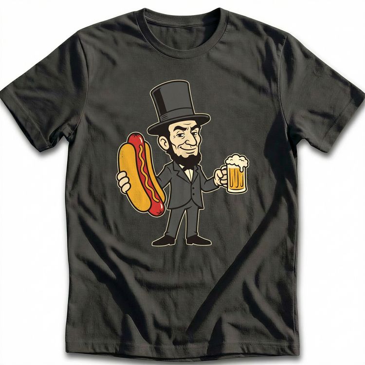 Honest Abe Hot Dog T-Shirt AU image 5
