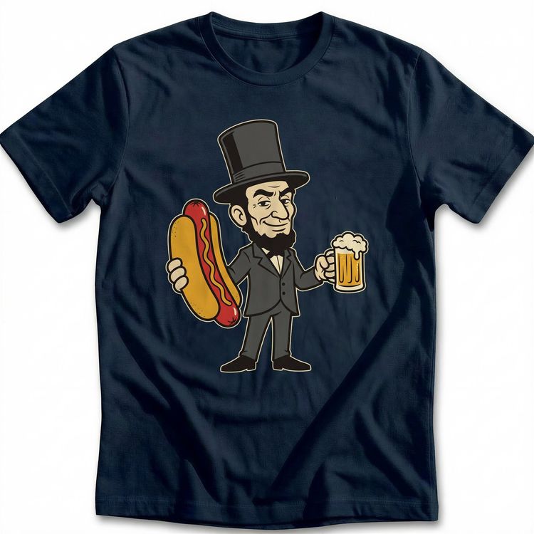 Honest Abe Hot Dog T-Shirt AU image 4