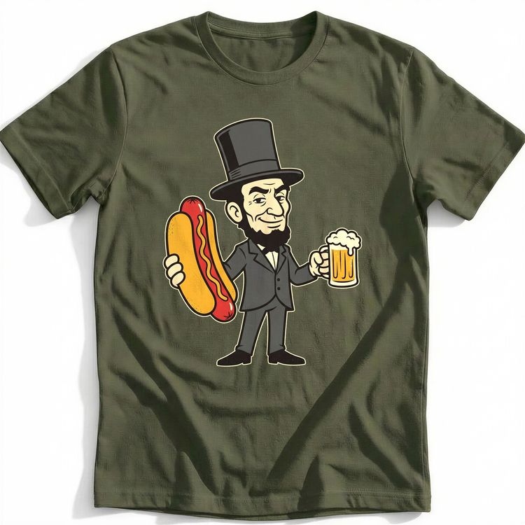 Honest Abe Hot Dog T-Shirt AU image 2