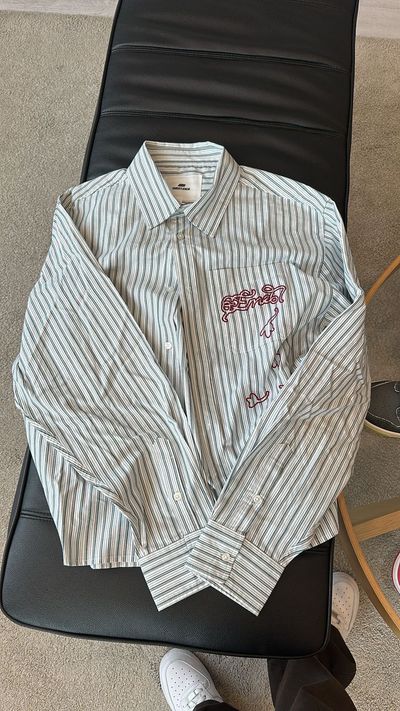 Striped Button-Up Shirt