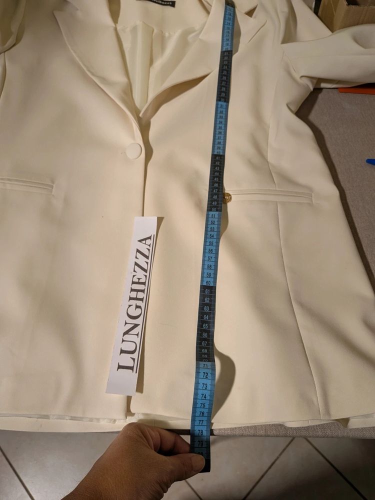 Blazer donna avorio Erica Bellucci TG 50 - Elegante / Made in Italy image 7