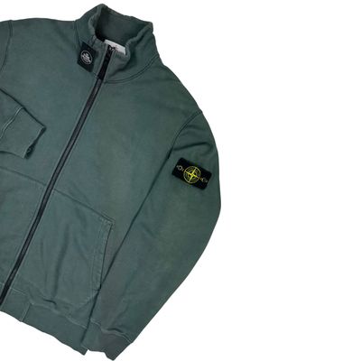 Sudadera con cremallera Stone Island Verde - talla XL 4