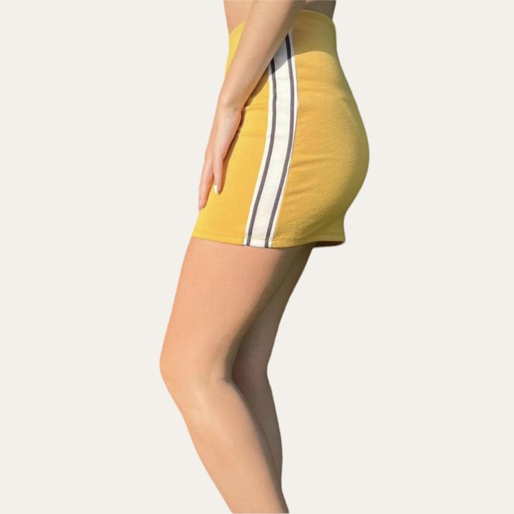 Mustard Pull&Bear Mini Skirt image 3