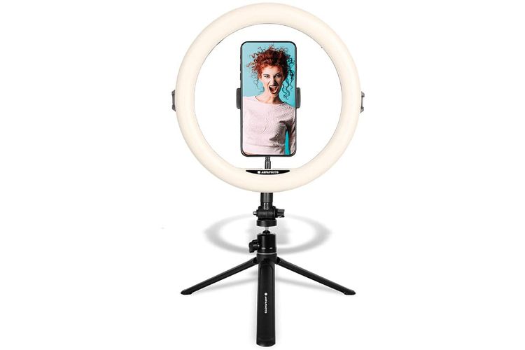 Agfaphoto 11 Bluetooth LED Desktop Ring Light for Smartphones