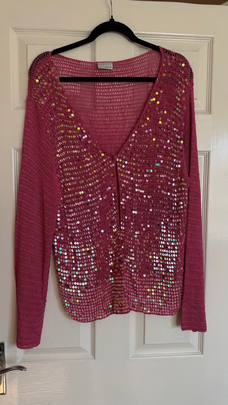 Other Pink Sequin Cardigan product image