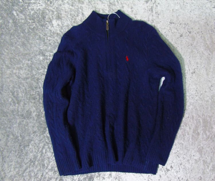 Polo Ralph Lauren Navy Blue Quarter-Zip Sweater
