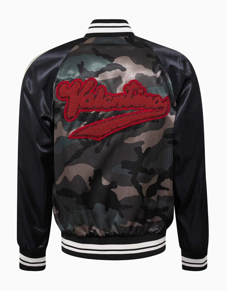 Valentino Beaded Logo Camouflage Souvenir Jacket 2