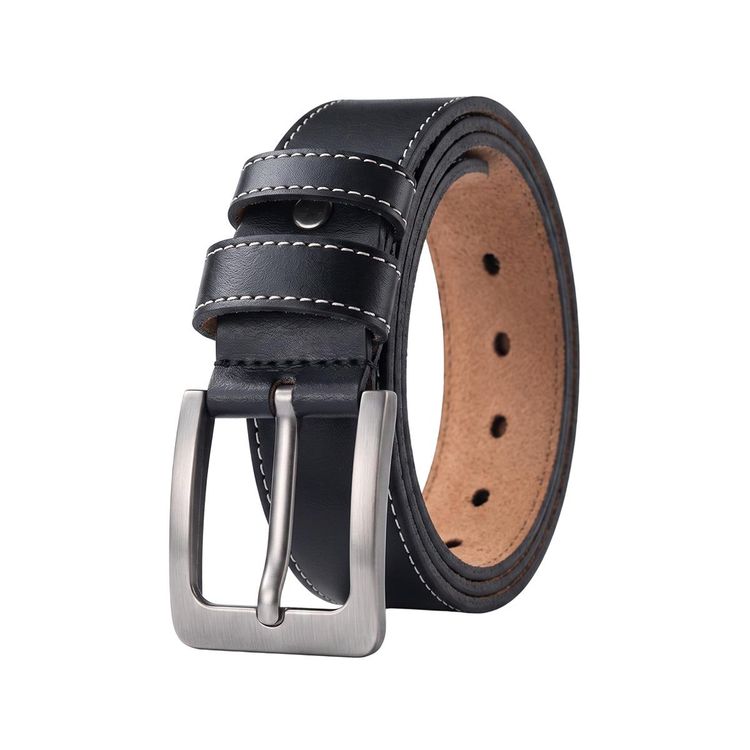 Fabrik Hemford Handcrafted Real Leather Belt For Men in Black/Brown, 40-66 Sizes