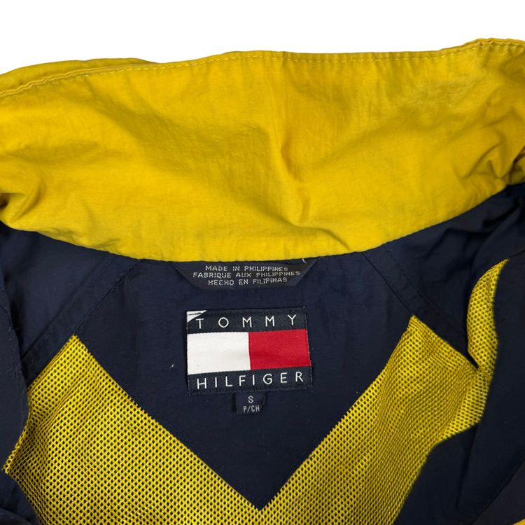 Tommy Hilfiger 90's Hooded Anorak Sailing Jacket Navy Yellow image 10