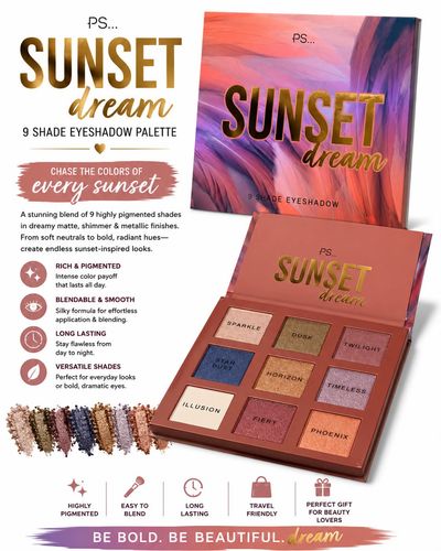 Ps... Sunset Dream 9 Shade Eyeshadow Palette