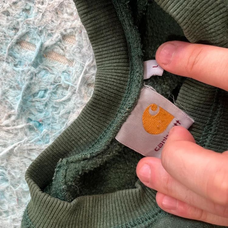Green Carhartt Sweatshirt Plain - Large imagen 5