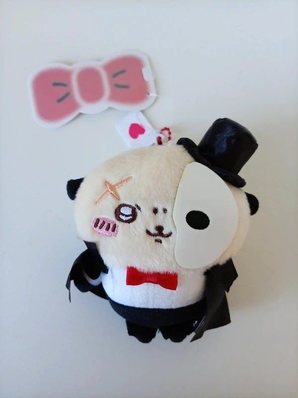 Plush Panda Doll With Top Hat And Red Bow Tie 2