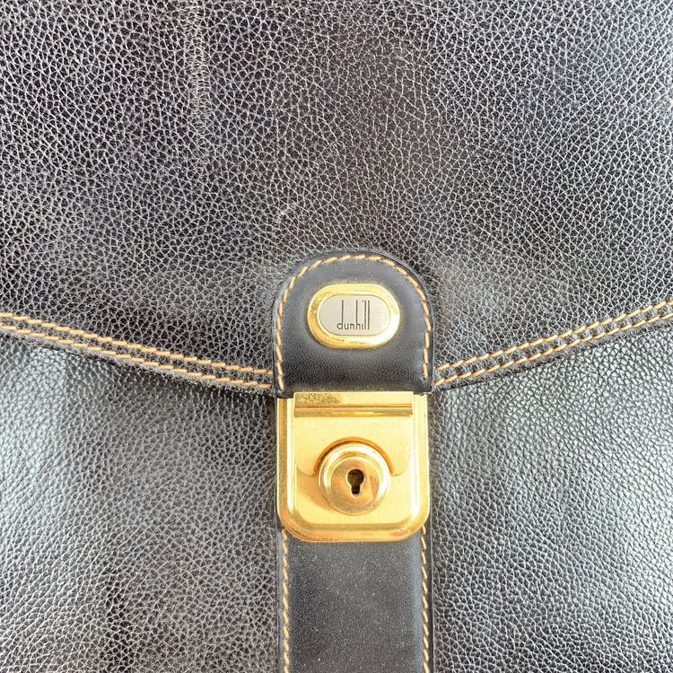 Dunhill Vintage Leather Handbag Briefcase Attache imagen 9