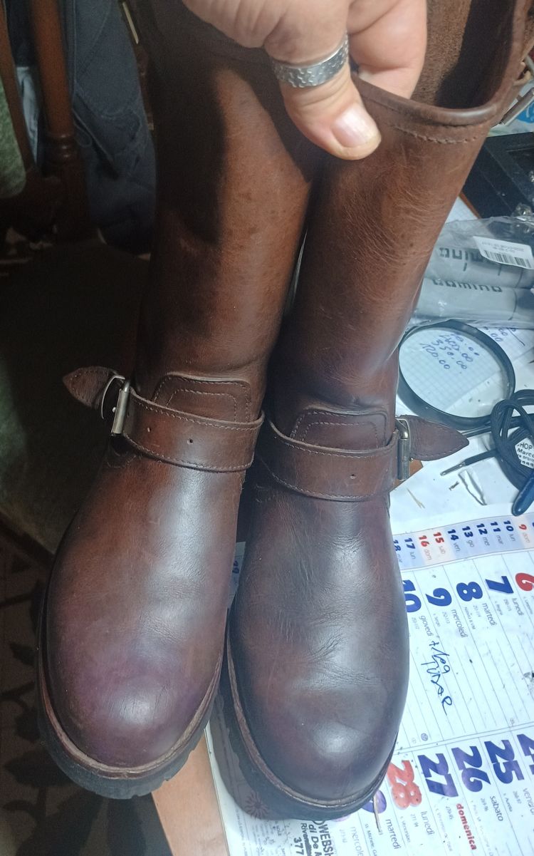 Bikers Brown Leather Boots taglia 43 image 1