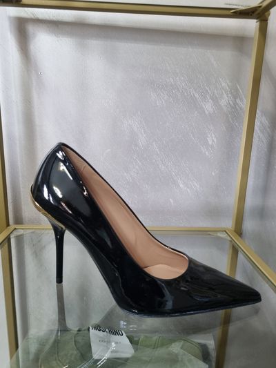 Love Moschino Black Patent Leather High Heel Pump