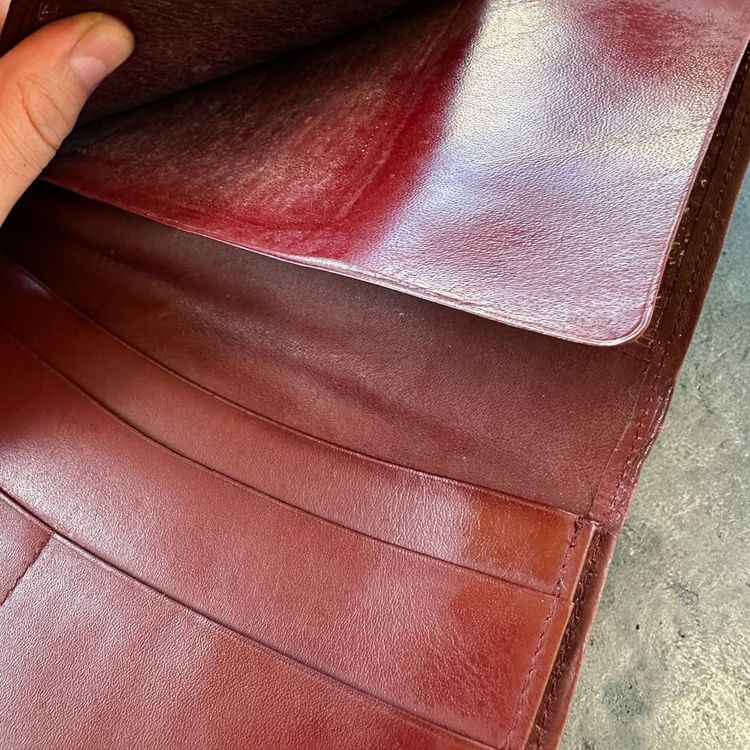 Cartier women's coin purse in burgundy leather image 4