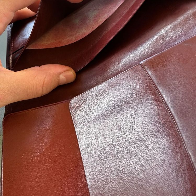Cartier women's coin purse in burgundy leather image 6