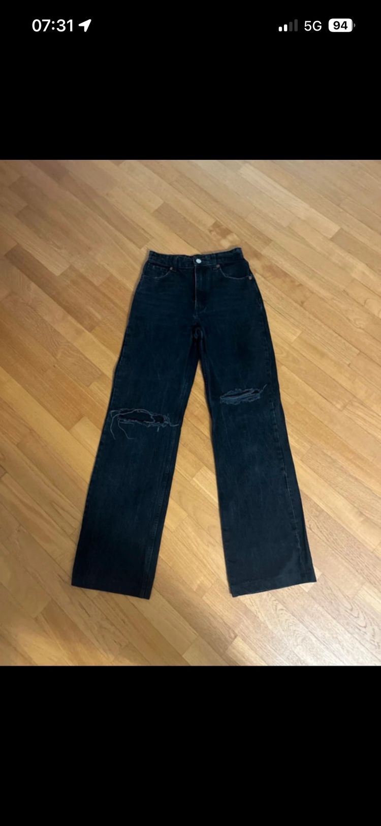 Zara Zara Black Ripped Jeans product image