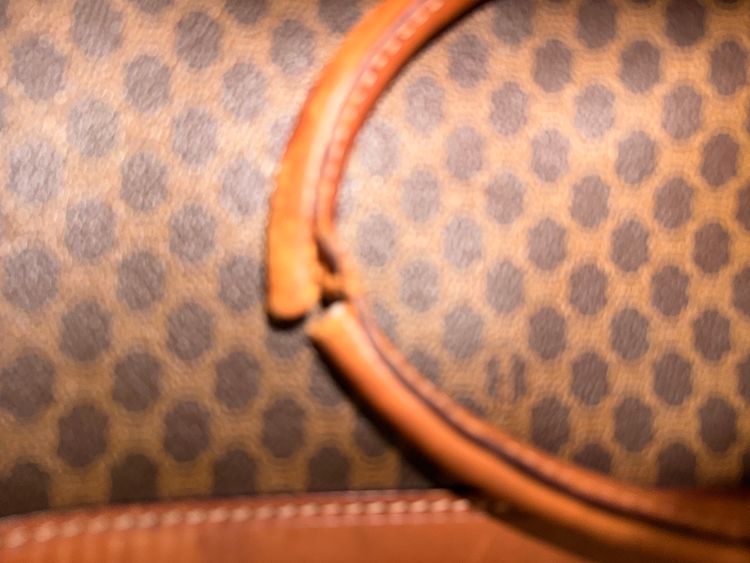 Celine Brown Patterned Leather Briefcase Bag imagen 7