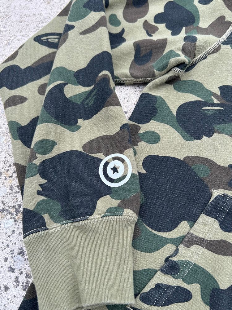 A Bathing Ape 1st Camo Ape Panda Half Zip-Up Hoodie - Size Large image 7