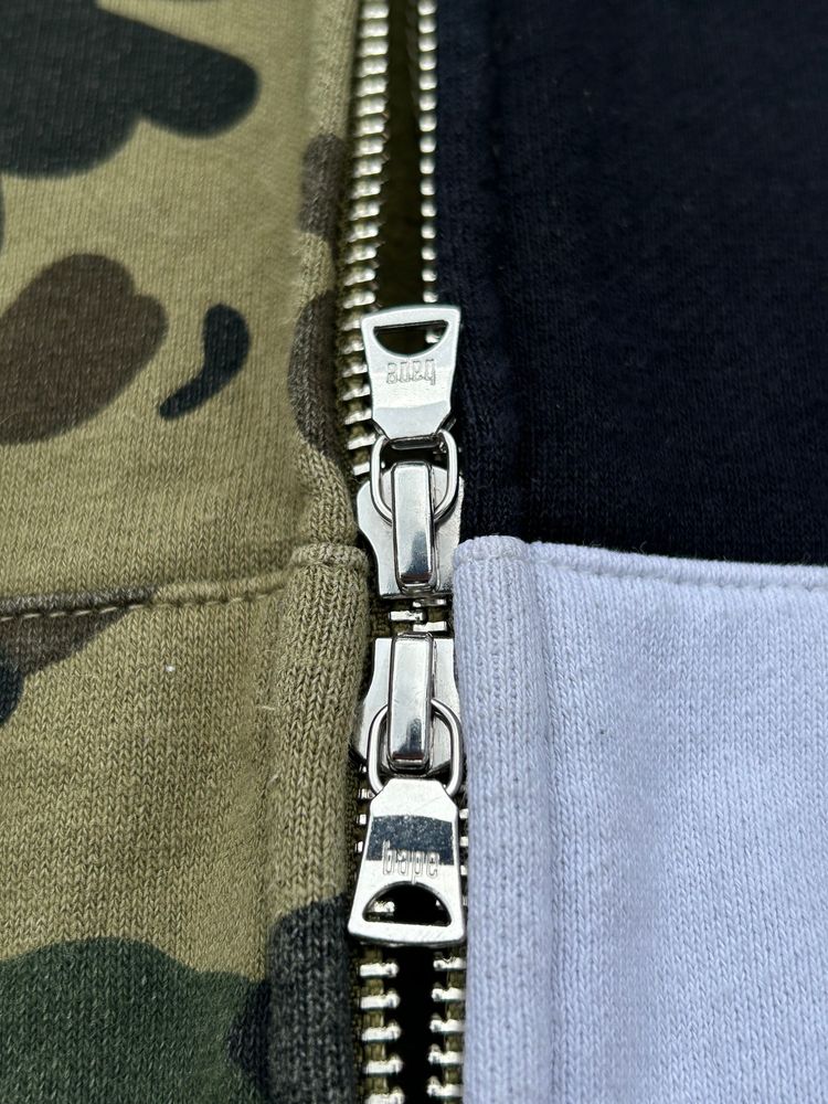 A Bathing Ape 1st Camo Ape Panda Half Zip-Up Hoodie - Size Large image 8