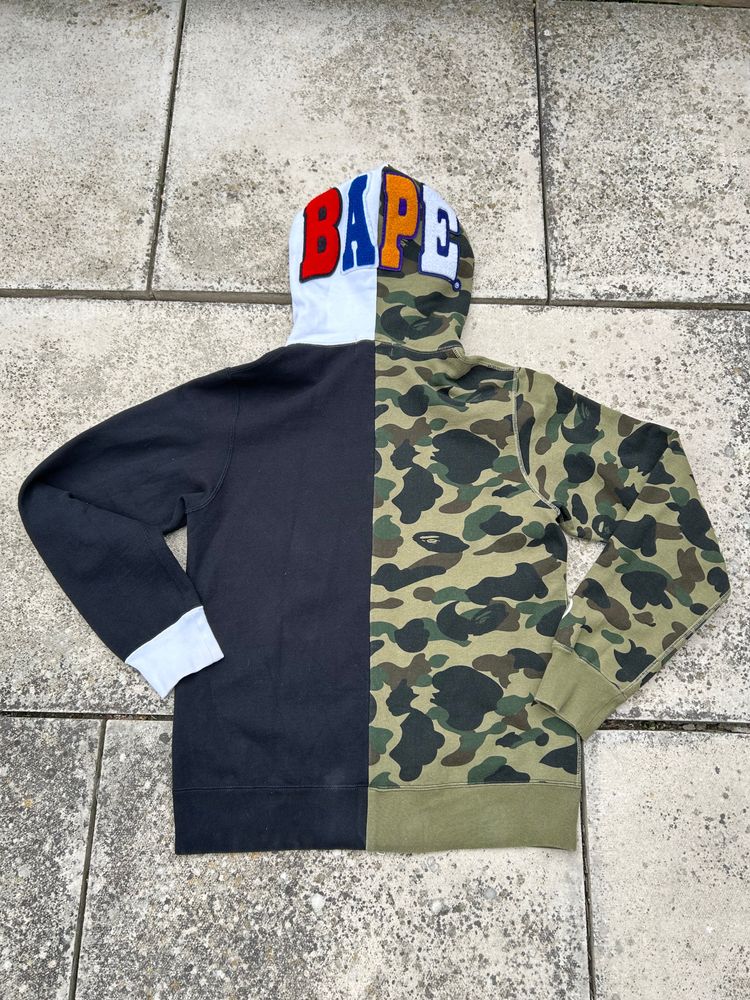 A Bathing Ape 1st Camo Ape Panda Half Zip-Up Hoodie - Size Large image 2