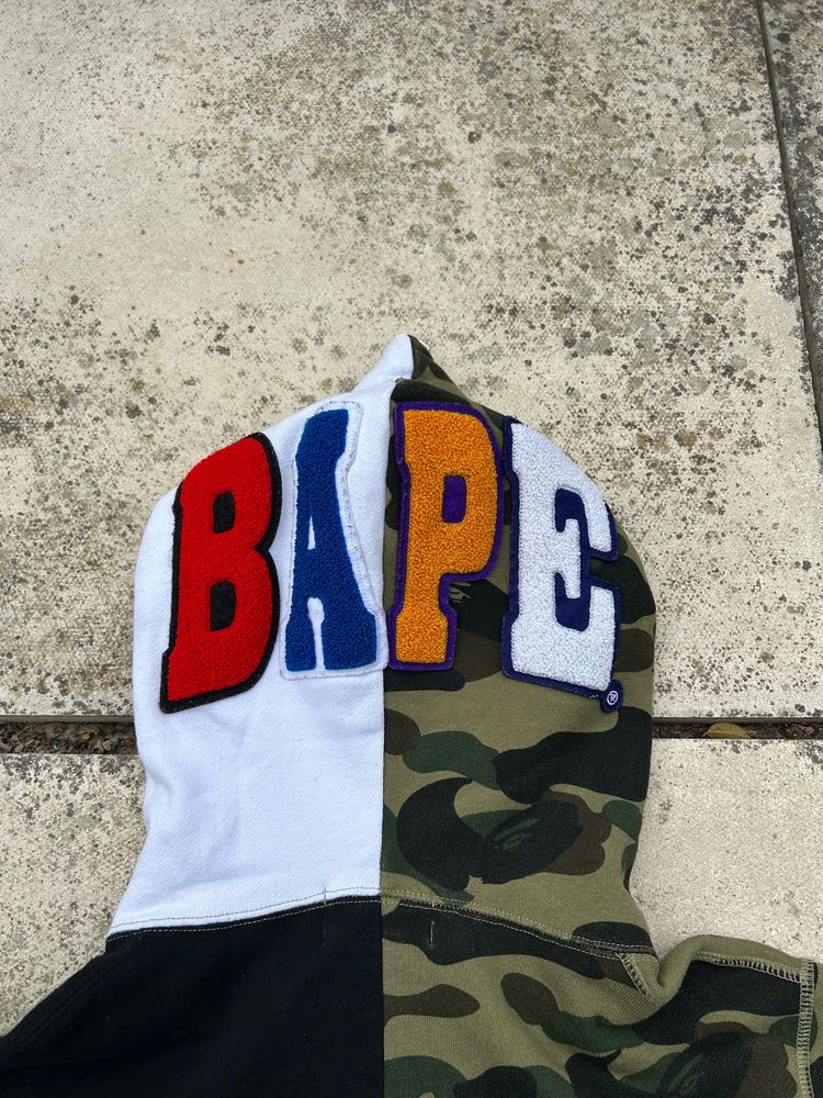 A Bathing Ape 1st Camo Ape Panda Half Zip-Up Hoodie - Size Large image 4