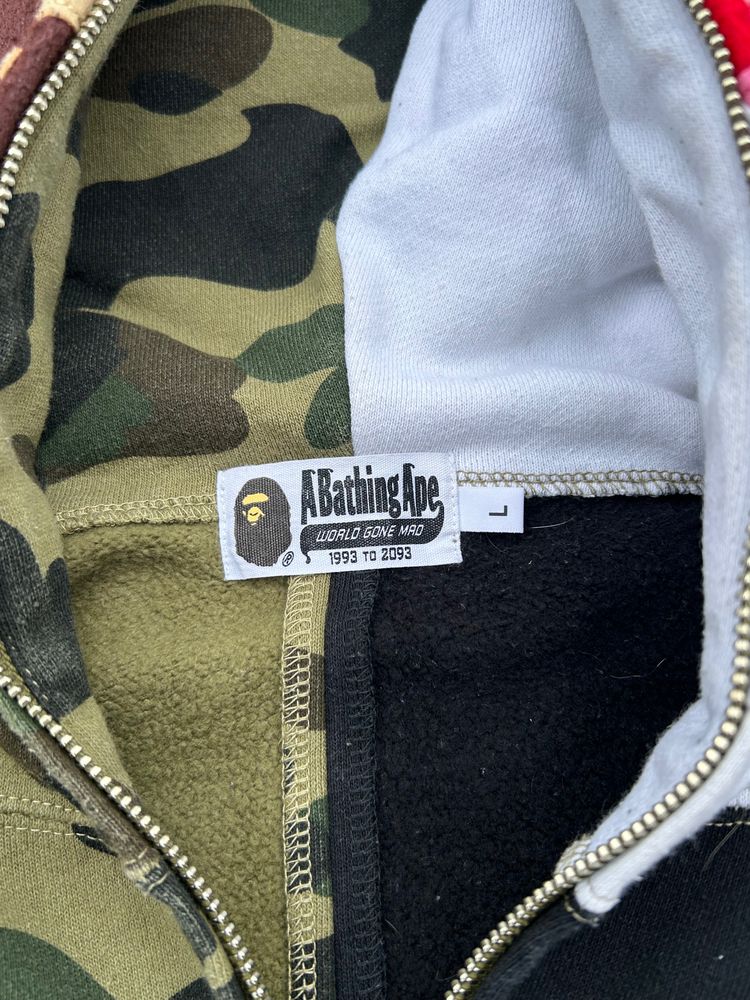A Bathing Ape 1st Camo Ape Panda Half Zip-Up Hoodie - Size Large image 9