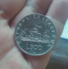 500 lire caravelle in argento.  image 1