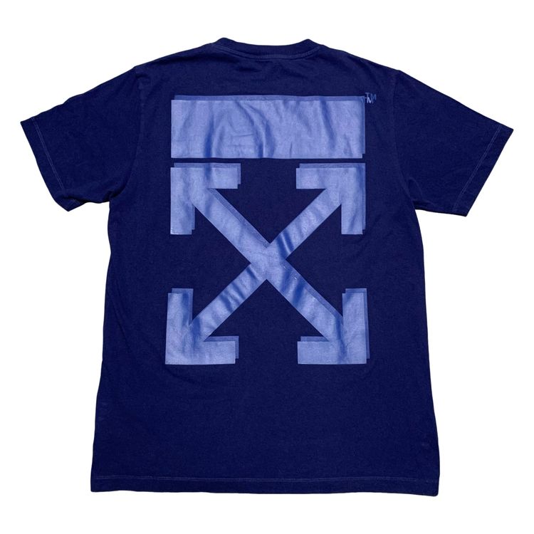 Off White Large Arrows Graphic Blue Tee Virgil Abloh