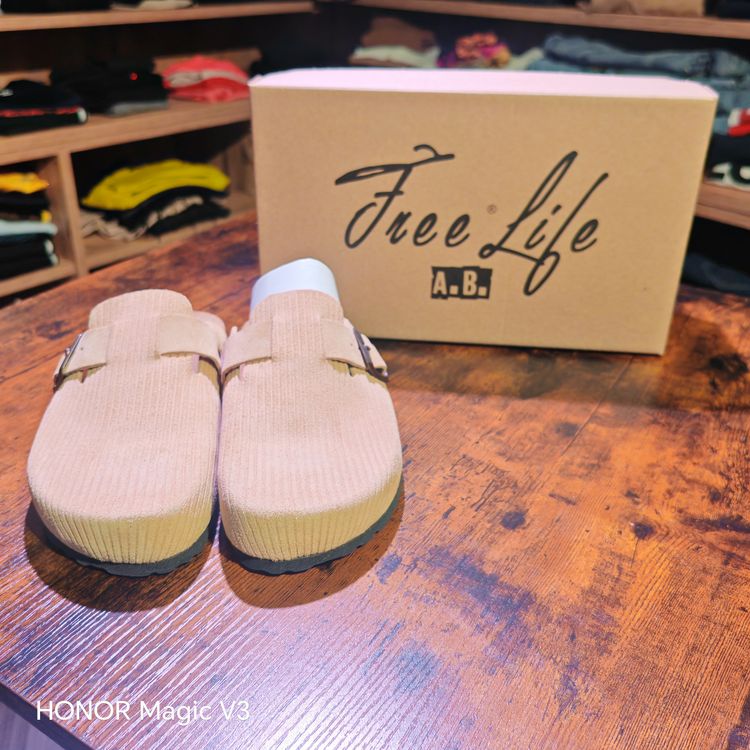 Free Life Beige Slip-On Clogs